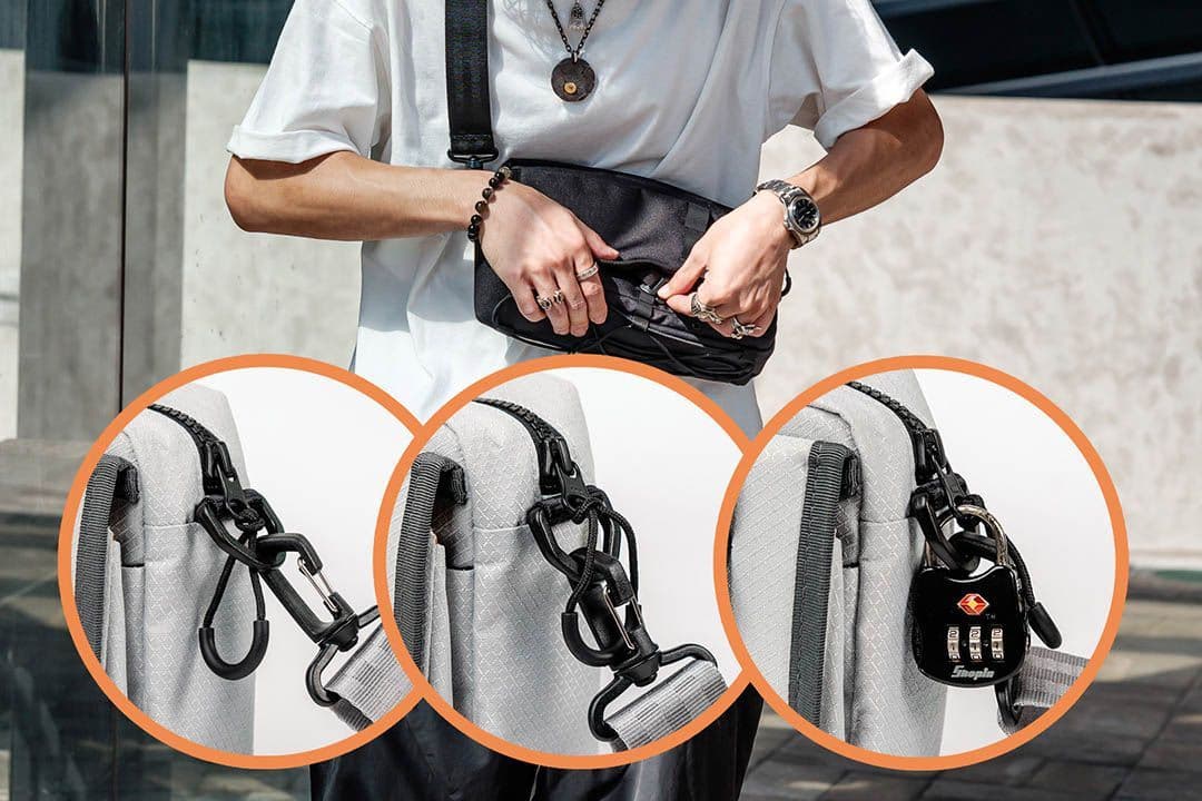 教你三招保護包包防盜,簡單又有效防止拉鍊被他人打開的三種方式